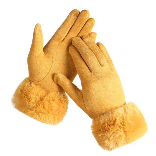 D&W GOLD FUR TOUCH SCREEN GLOVES