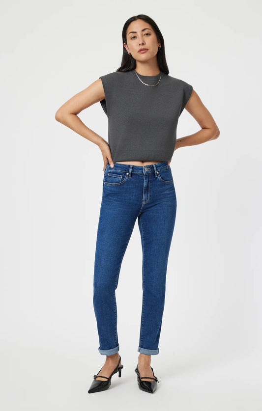 MAVI KATHLEEN DARK BRUSHED FEATHER BLUE JEANS