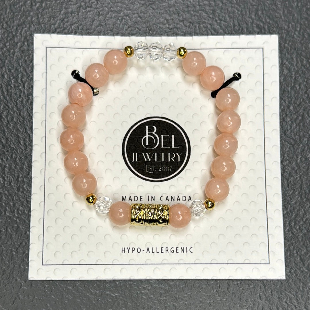 BEL JEWLERY MYRA PASTEL 8MM STONE & CRYSTAL BRACELETS