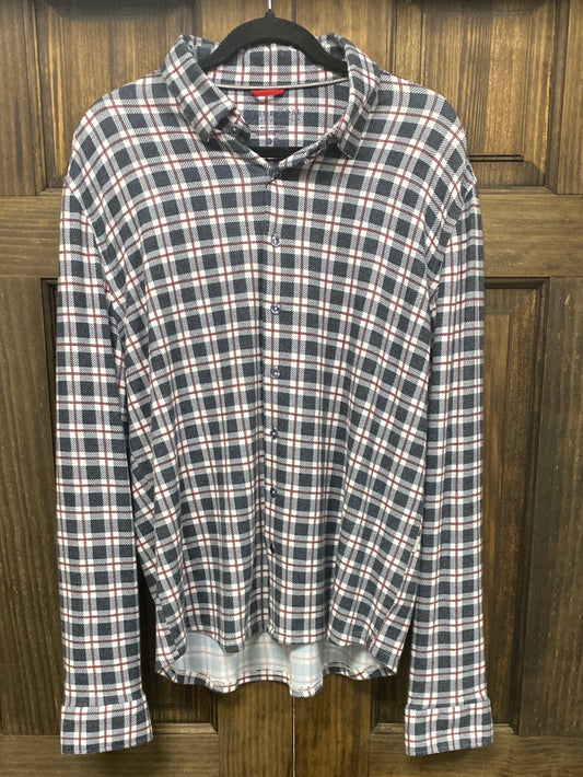 STONE ROSE LONG SLEEVE PLAID IN NAVY