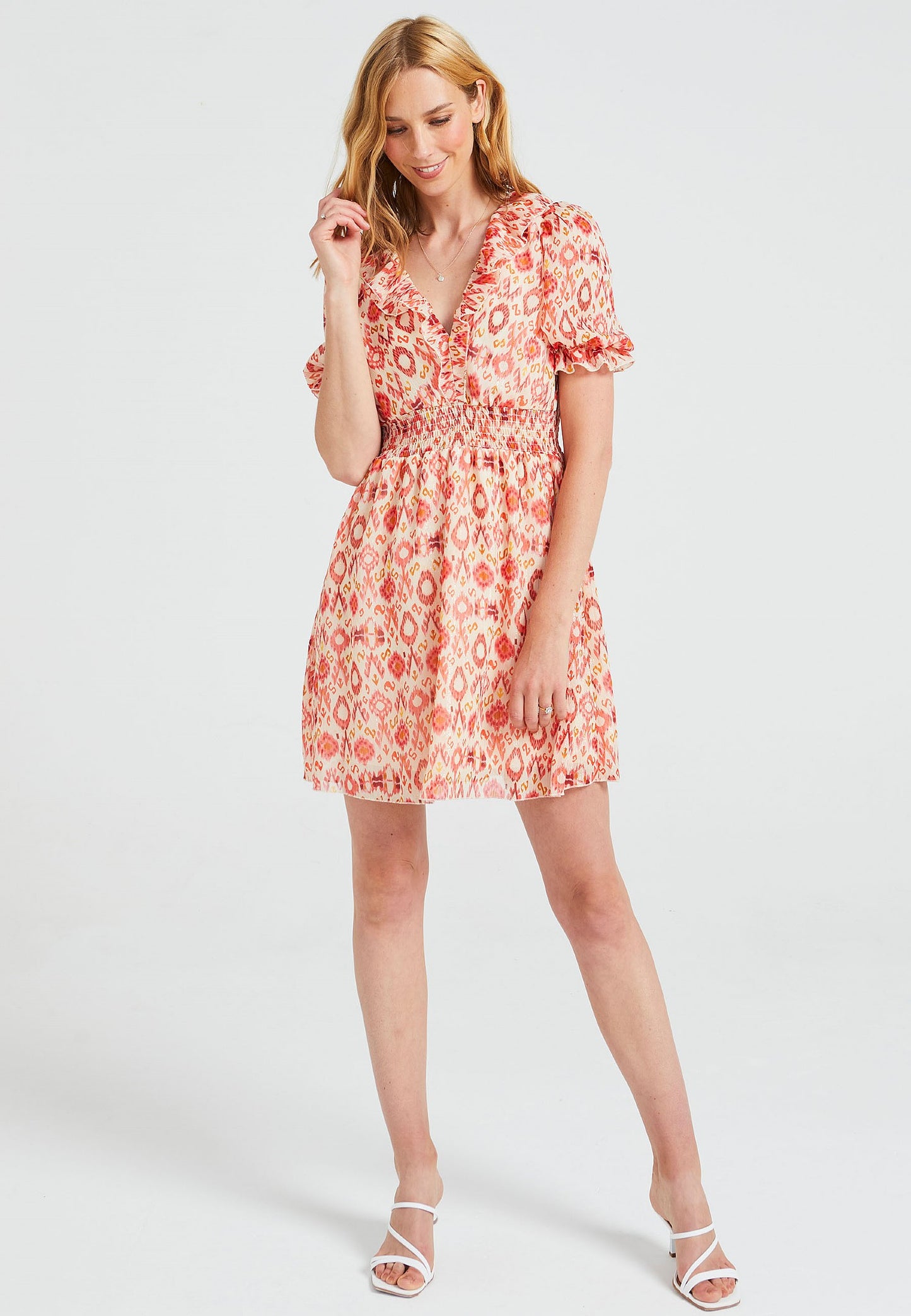 ANGELEYE NANCY DRESS IN CORAL