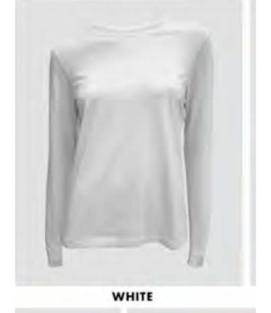 POINT ZERO WOMEN'S WHITE LONG SLEEVE T-SHIRT