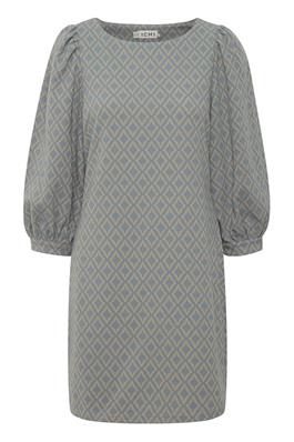 ICHI BLUE MIRAGE JAQUARD PRIYA DRESS