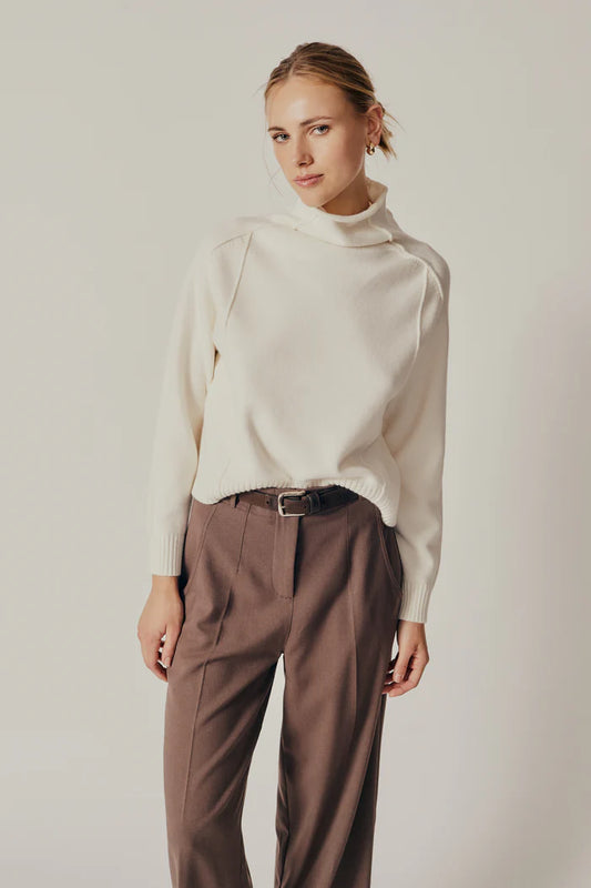 DELUC ECRU MONARDA TURTLENECK SWEATER