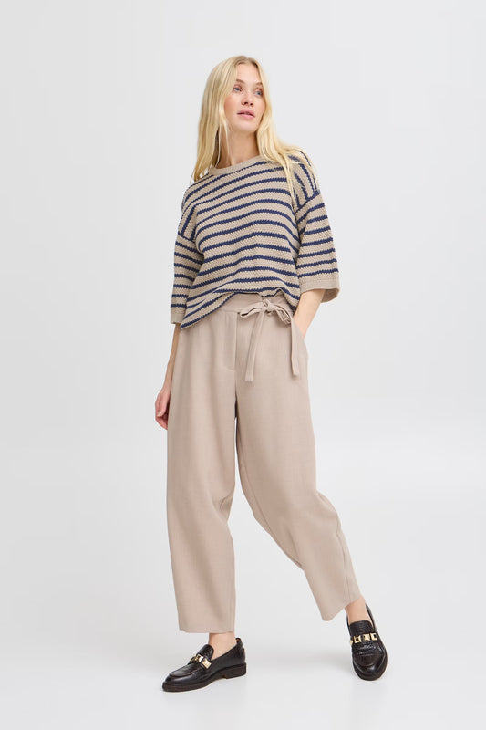 B.YOUNG MIKALA VAFFFEL JUMPER IN HUMUS MIX