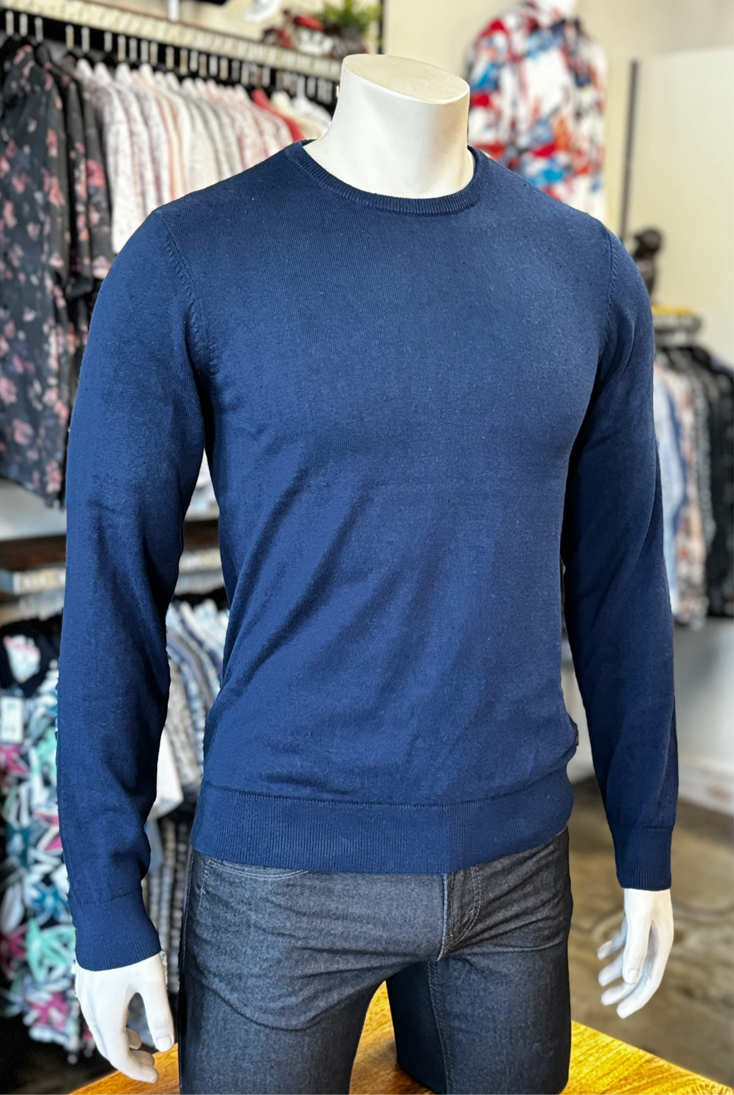 BLEND DRESS BLUES COTTON PULLOVER