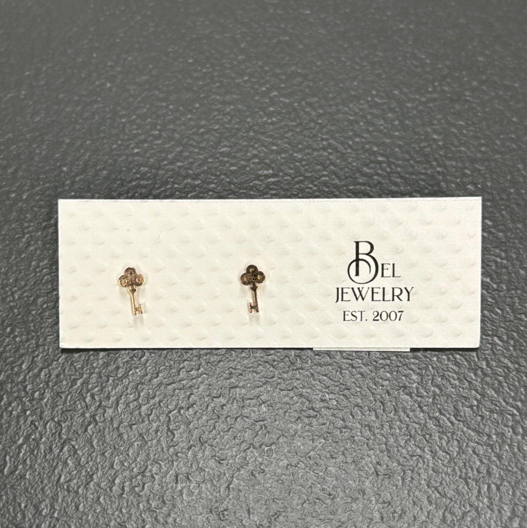 BEL JEWLERY STAINLESS STEEL KEY EARRING