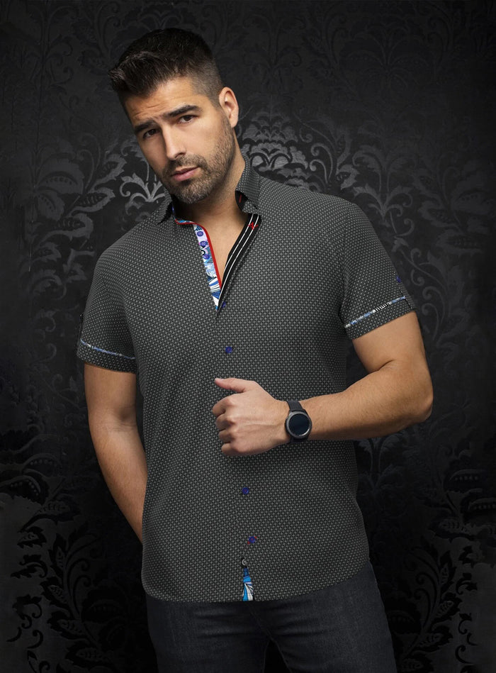 AU NOIR BOTERO SHORT SLEEVE BLACK SHIRT