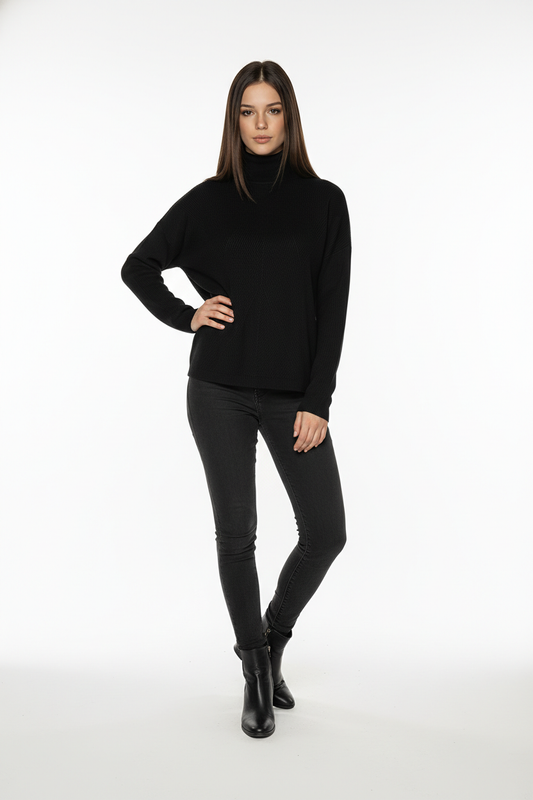 ASTRID BLACK KNIT SWEATER