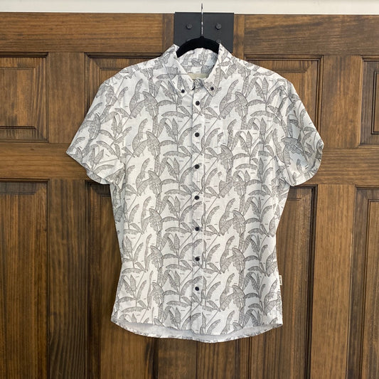 BLEND WHITE - GREY HAWAIAN SHORT SLEEVE SHIRT