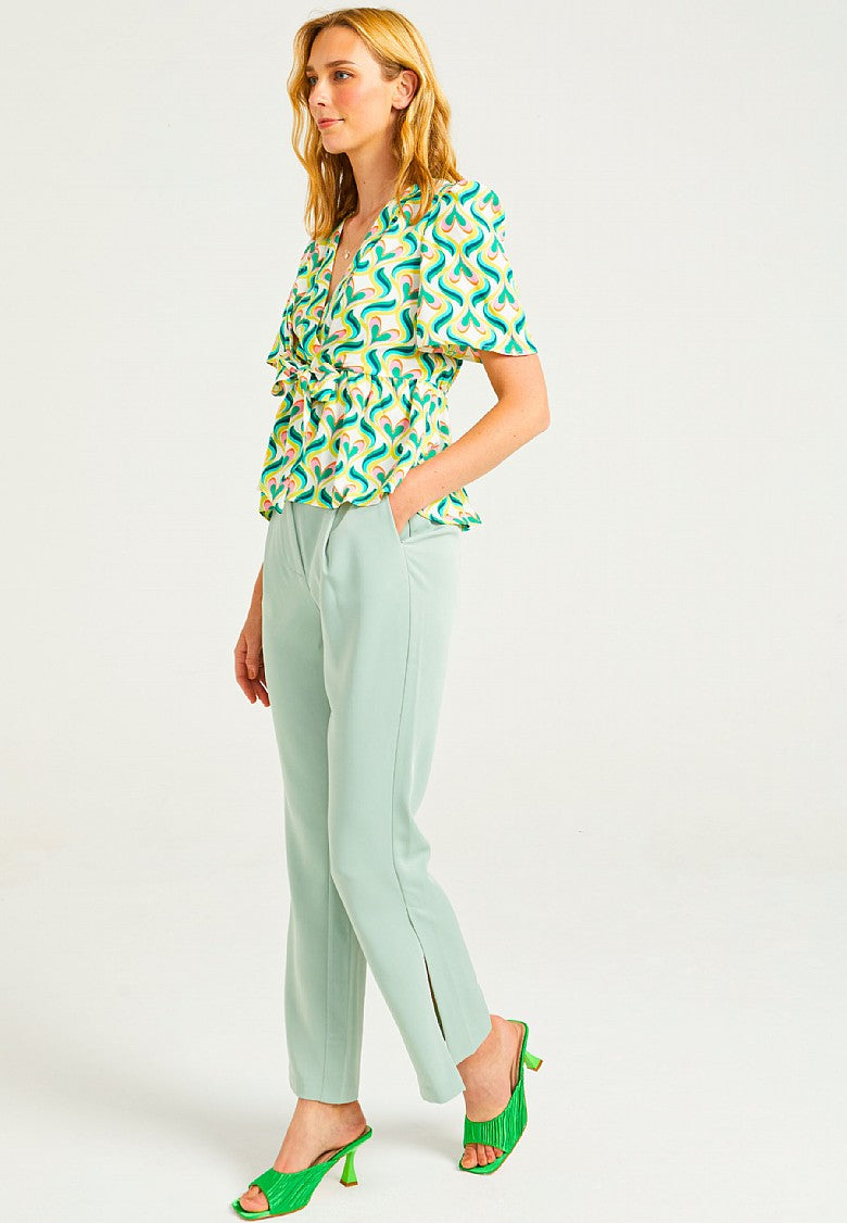 ANGELEYE BASIL TOP IN GREEN