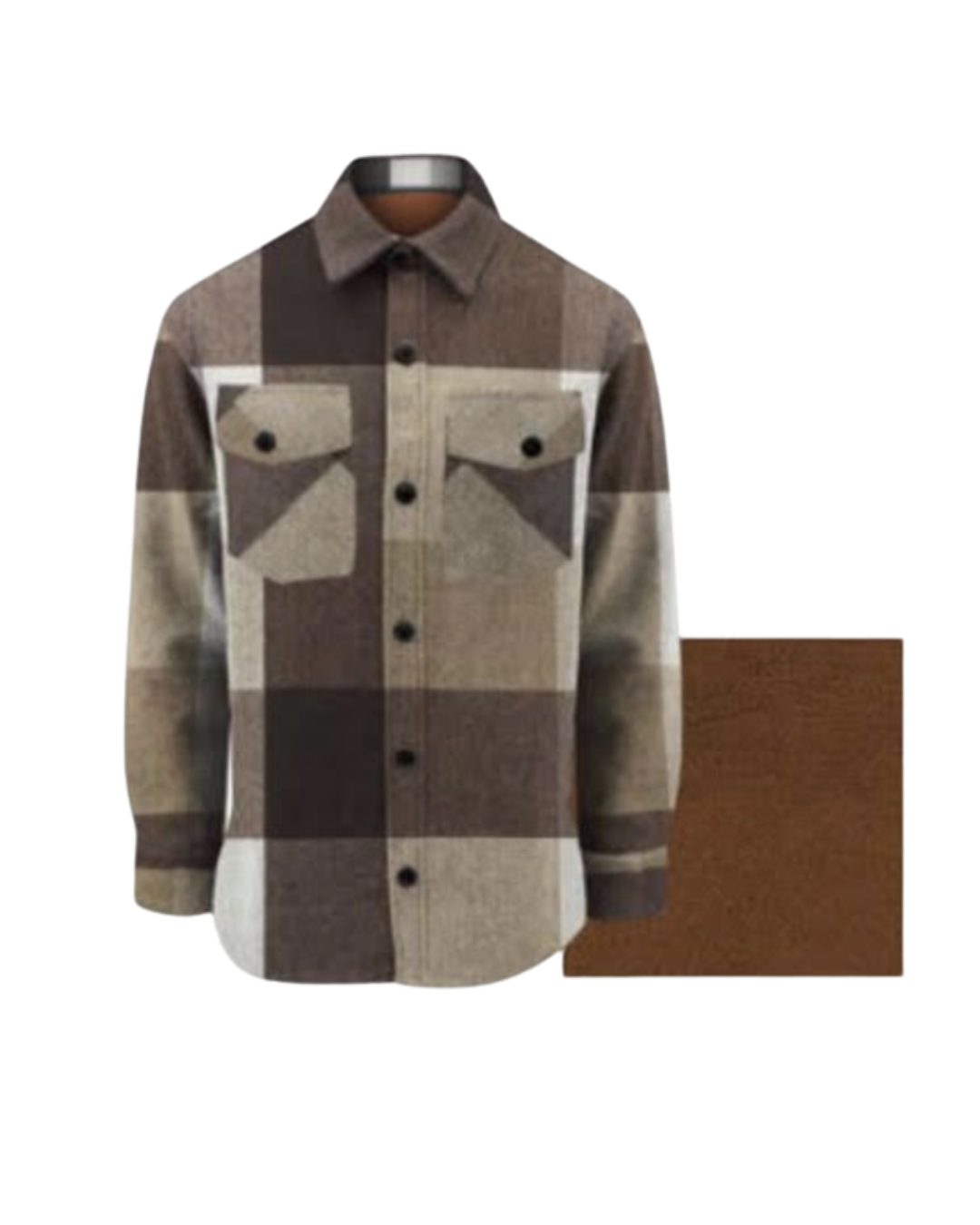 POINT ZERO CHROME CHECKERED CASHEW LINED OVERSHIRT