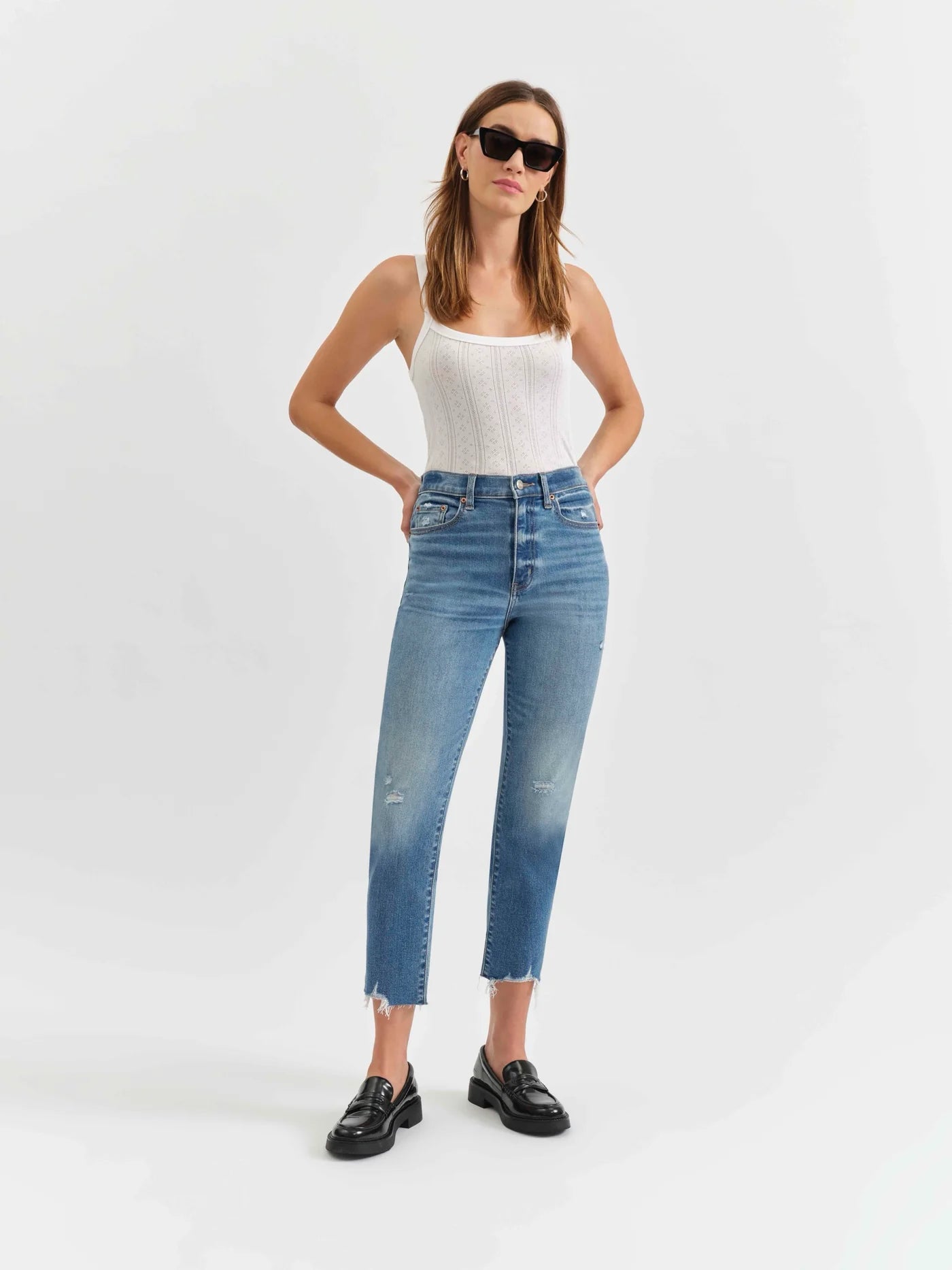 DAZE HIGH STREET HIGH RISE CIGARETTE DENIM IN WIDE AWAKE VINTAGE