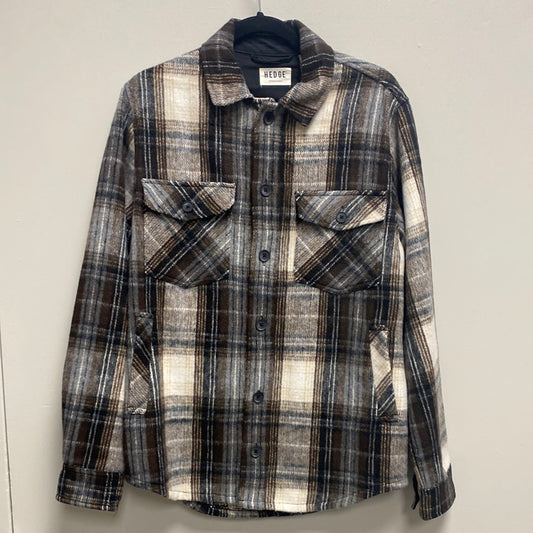 HEDGE SHACKET IN BROWN PLAID