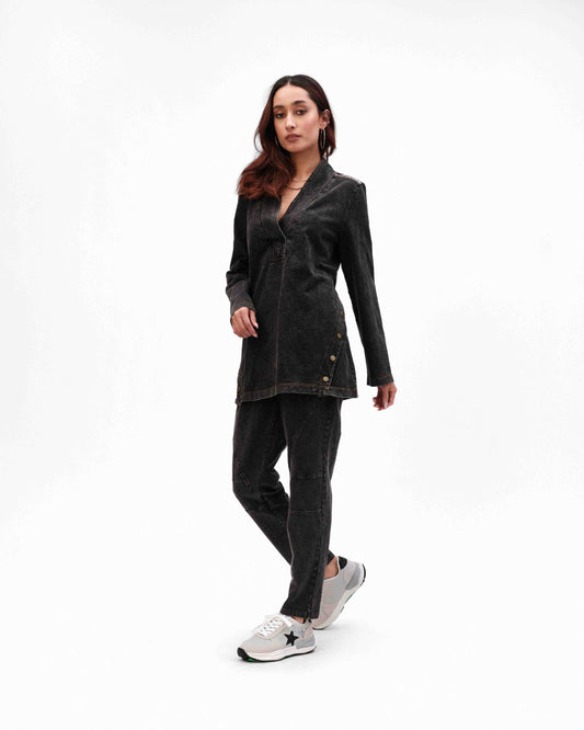 FASHION CONCEPTS KNIT PANTS IN CHARCOAL