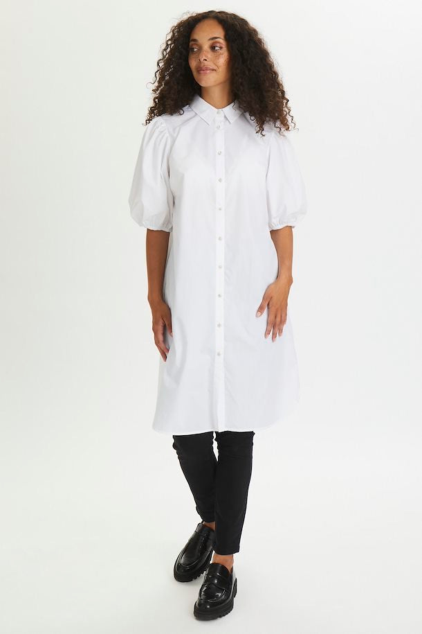 KAFFE CILLA WHITE SHIRT DRESS