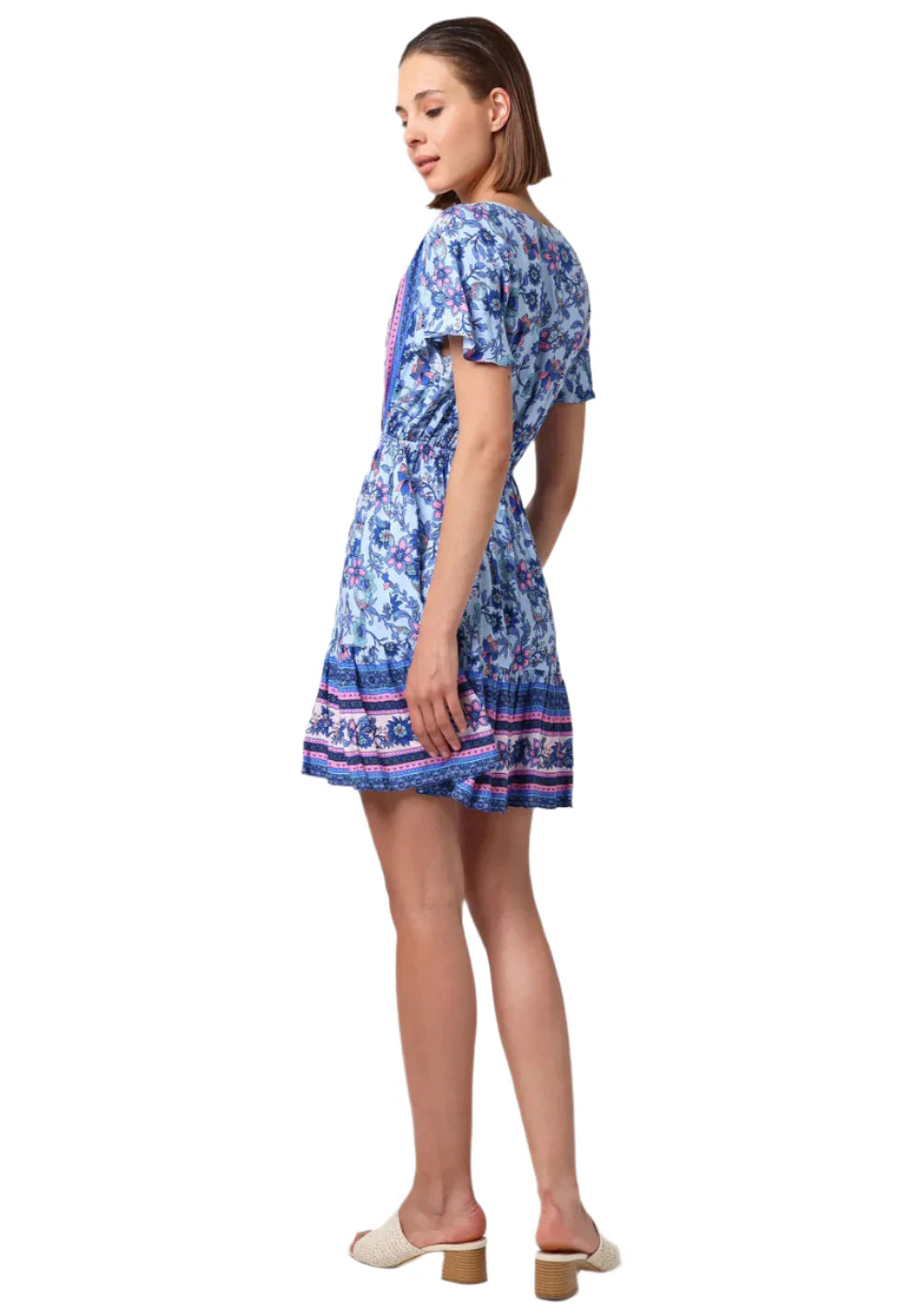 ANGELEYE LULO BOHO MINI DRESS IN MULTI COLOUR