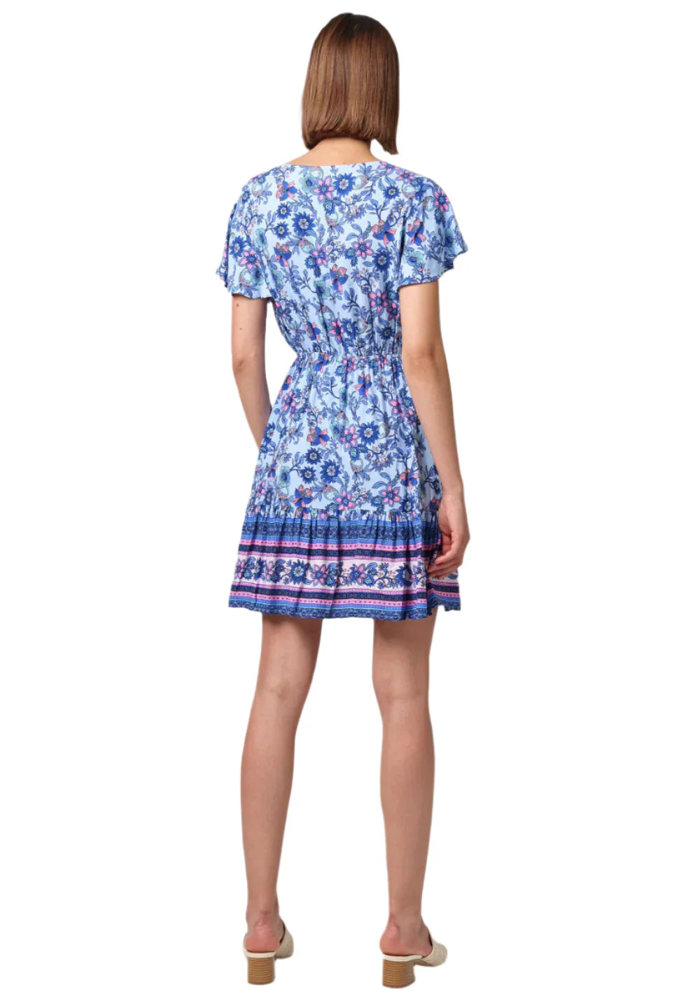 ANGELEYE LULO BOHO MINI DRESS IN MULTI COLOUR