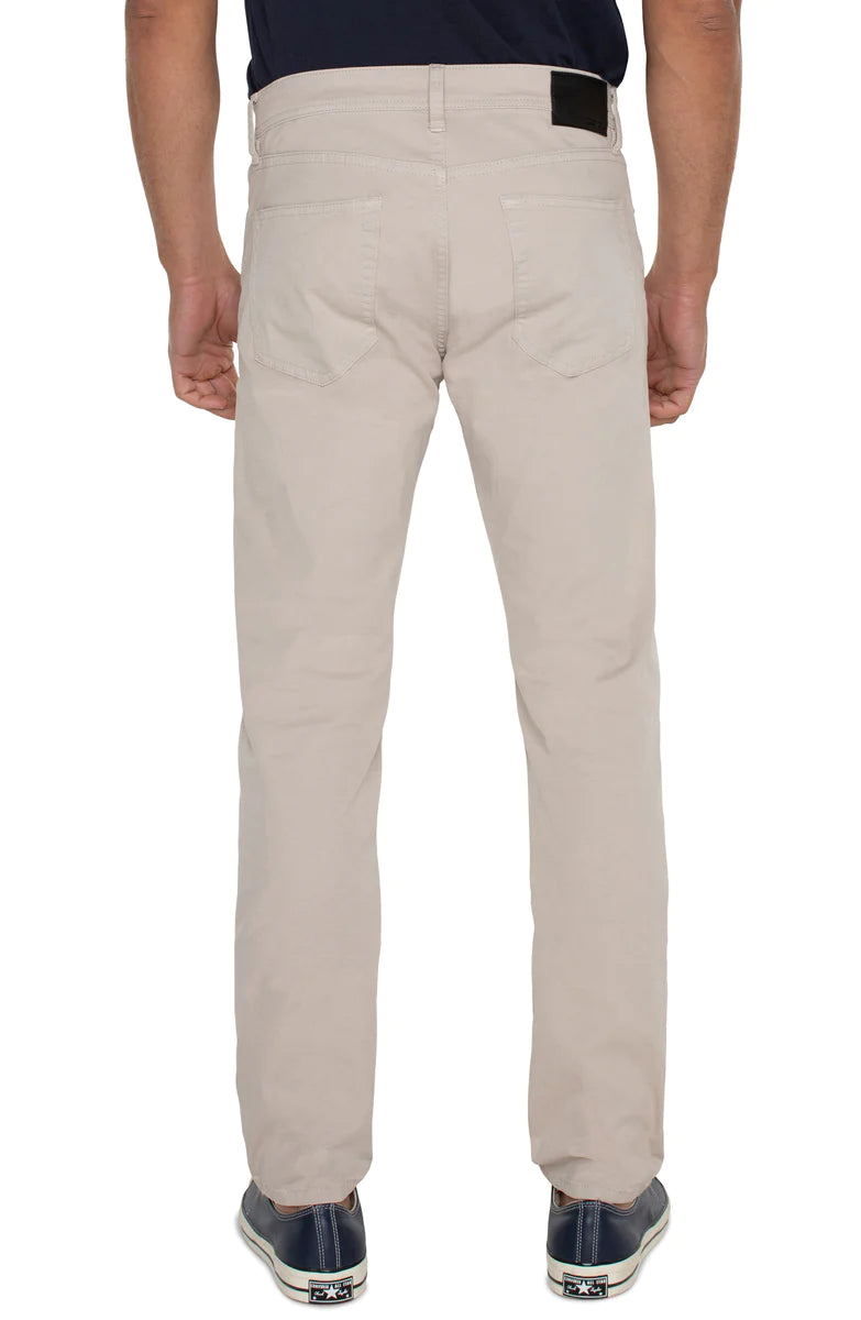 LIVERPOOL MODERN STRAIGHT TWILL PANT IN CEMENT