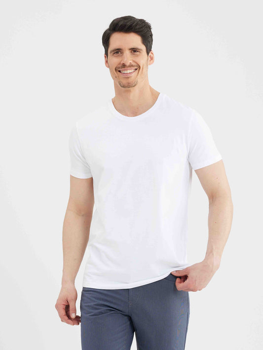 LOIS WHITE MATT CREW NECK T-SHIRT