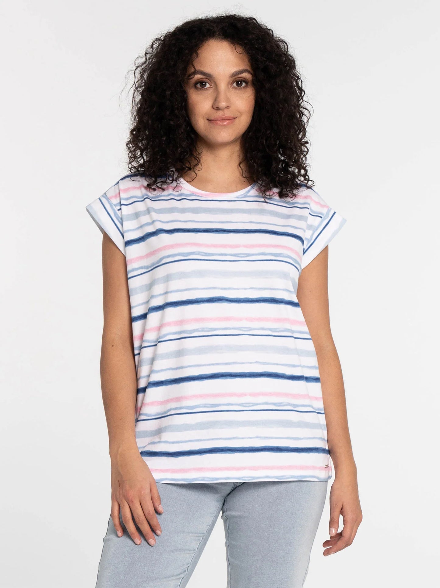 LOIS DOTTIE WHITE COMBO TEE