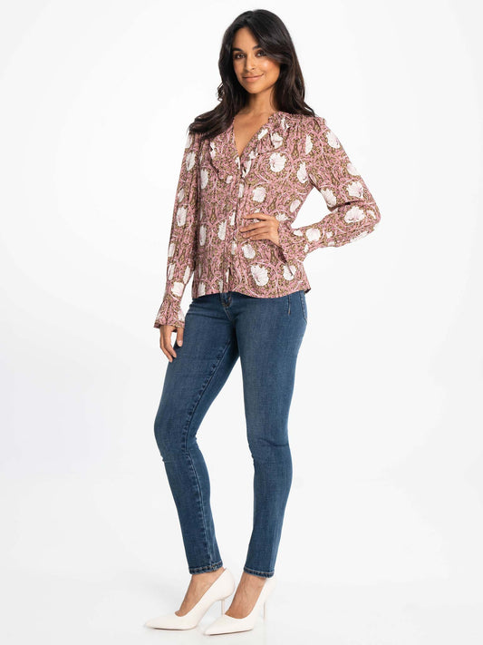 LOIS LILAC COMBO LAUREL BLOUSE