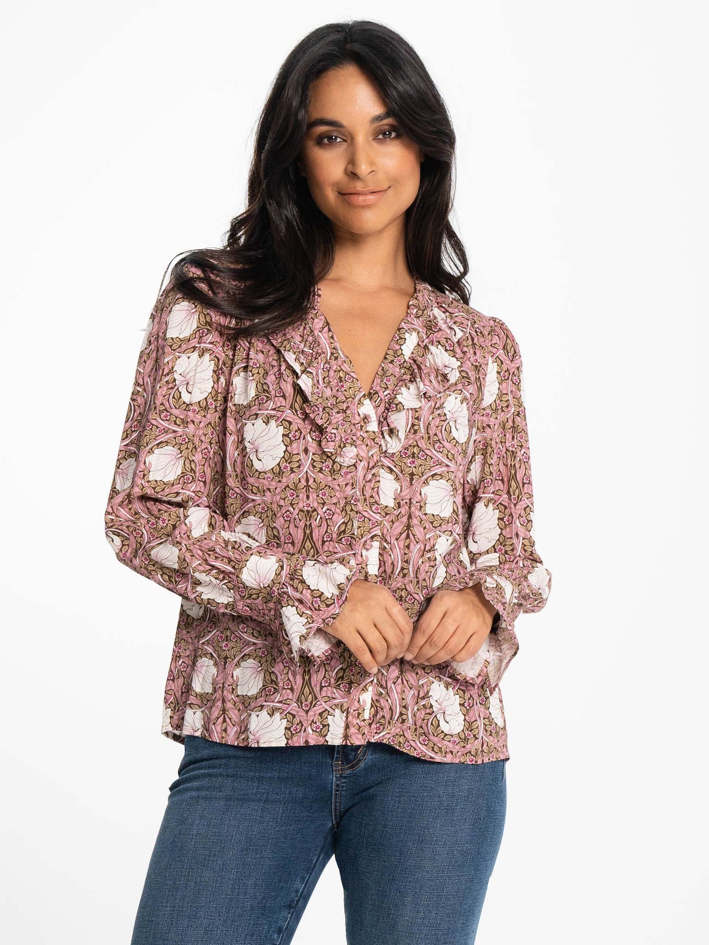 LOIS LILAC COMBO LAUREL BLOUSE