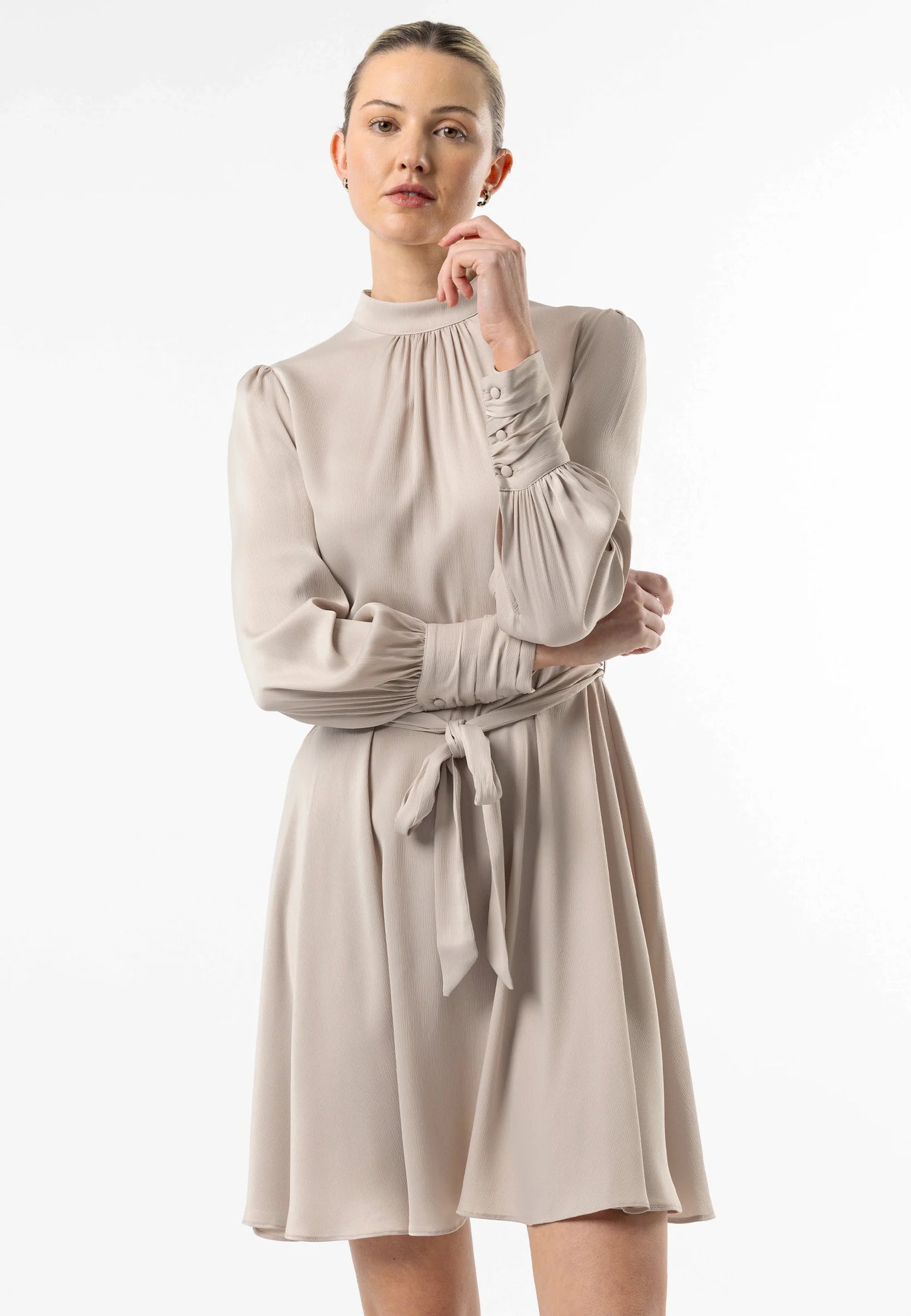 ANGELEY BEIGE MIAH DRESS