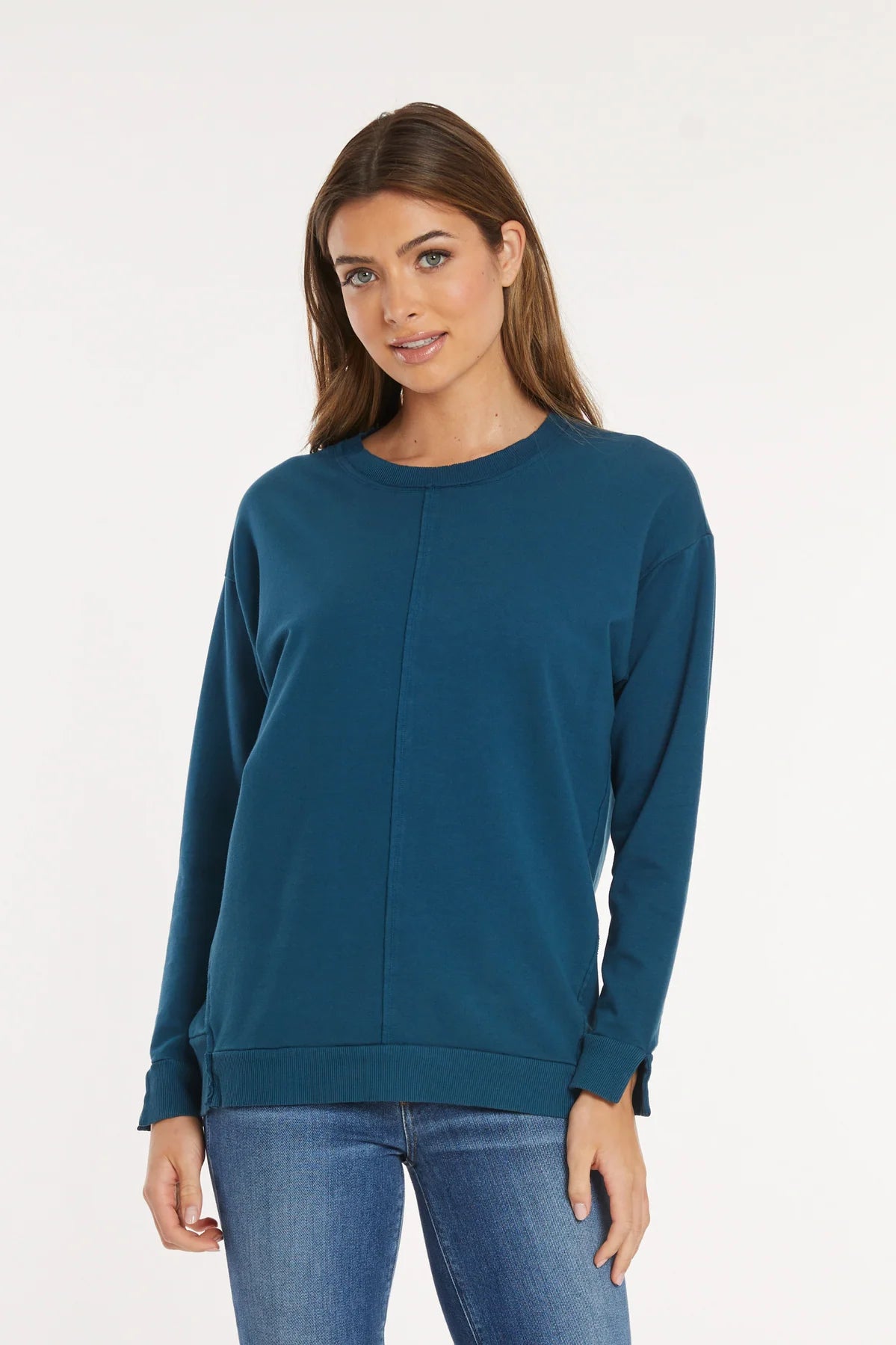 MODODOC LONG SLEEVE CREWNECK SWEATSHIRT IN FANTA-SEA