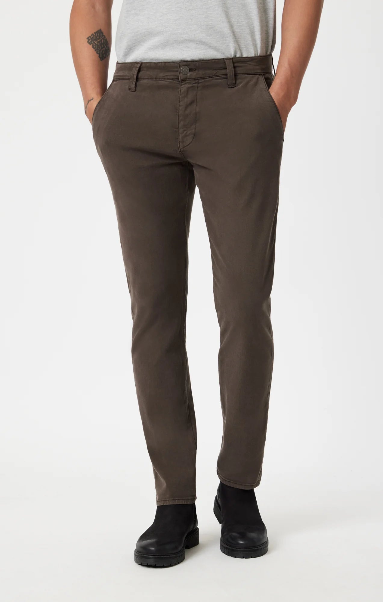 MAVI MENS MILTON SLIM LEG PANTS IN OAK LUXE TWILL