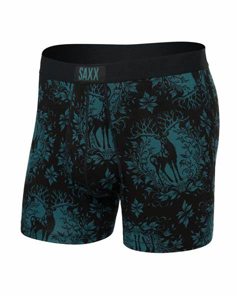 SAXX ULTRA SUPER SOFT BOXER BRIEF  - DEER DEMASK / BLACK