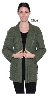 PAPA FASHIONS OLIVE PATTERN CARDIGAN