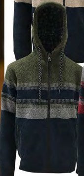 POINT ZERO MEN'S FULL ZIP CHENIL HOODIE IN NAVY/PINE