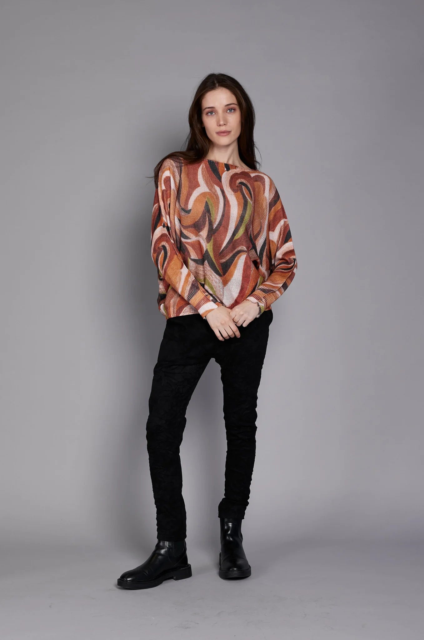 ELISSIA BLACK SUEDE TIE FRONT PANTS