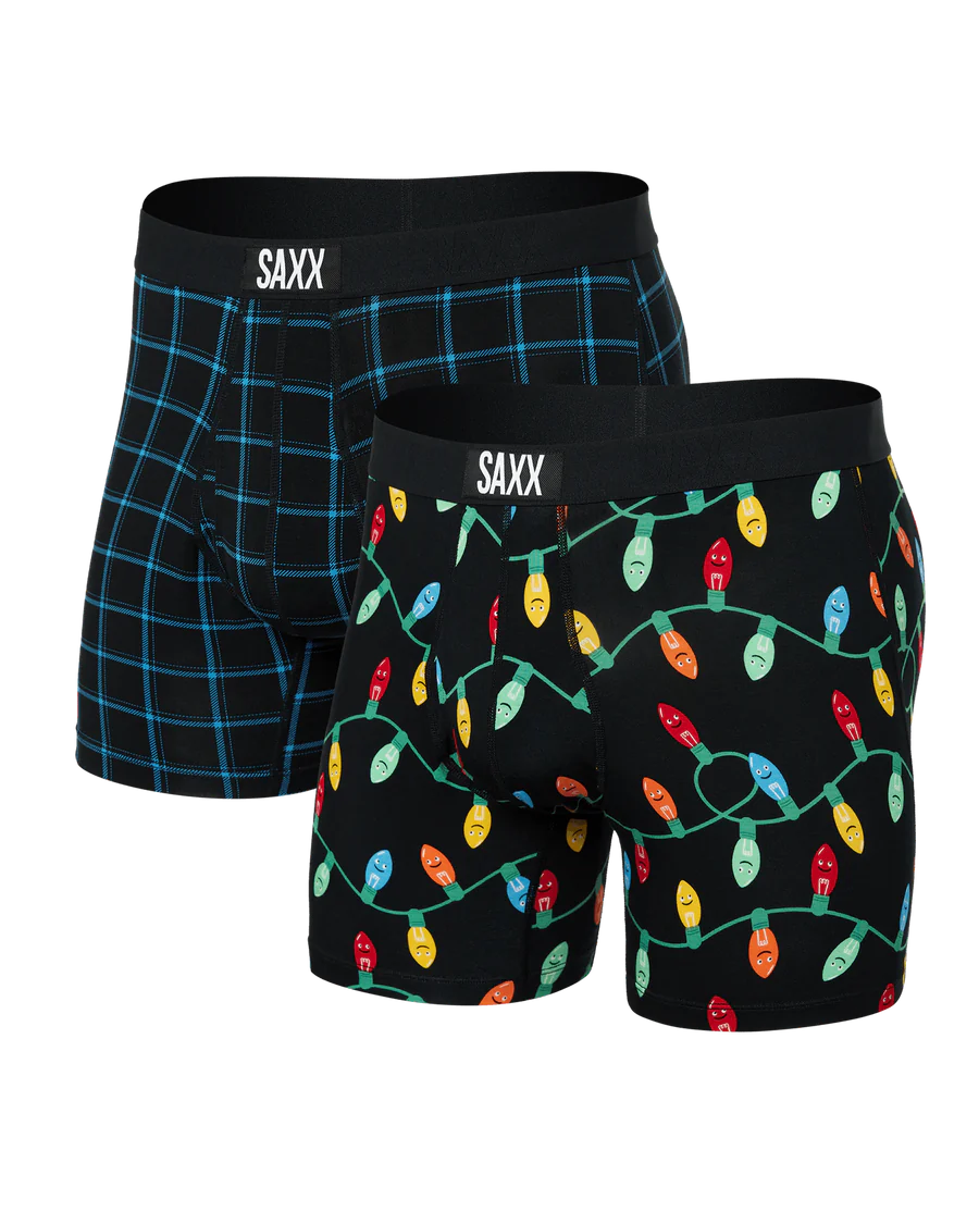 SAXX ULTRA BOXER BRIEF - 2PK CHRISTMAS TREE/BLACK (Copy)