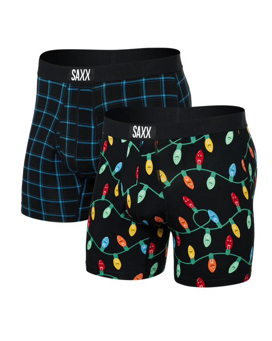 SAXX ULTRA BOXER BRIEF - 2PK CHRISTMAS TREE/BLACK (Copy)