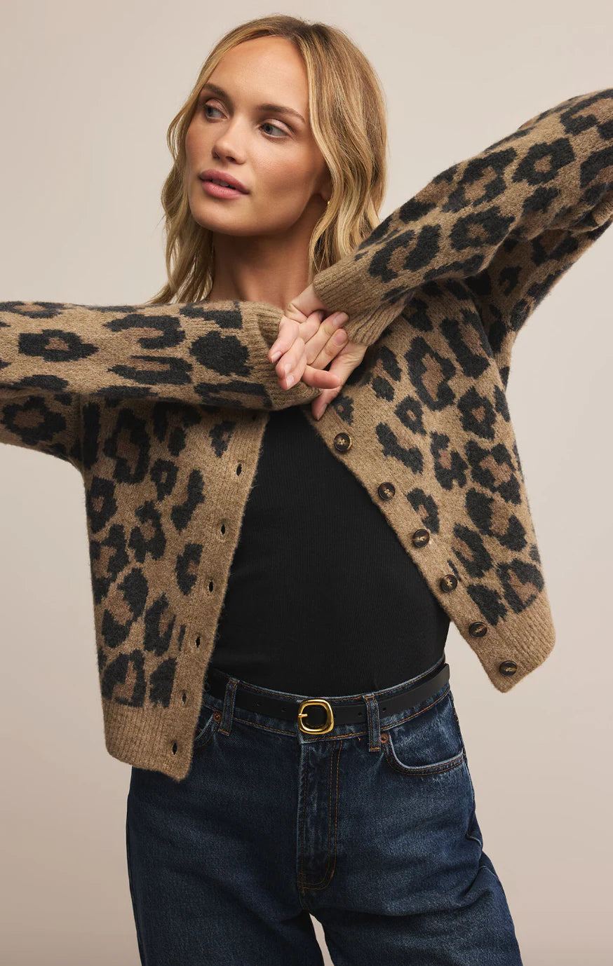 Z SUPPLY WILD OUTLOOK CARDIGAN IN DESERT TAN