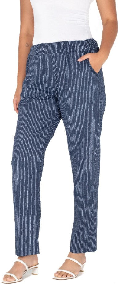 M MADE IN ITALY WOVEN PANTS IN NAVY SAILOR