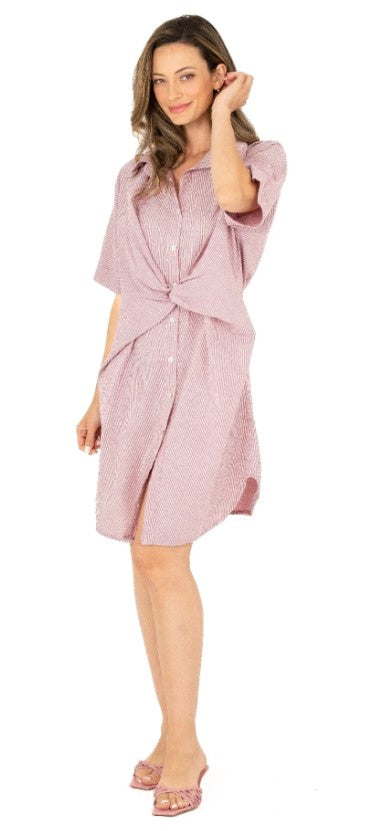 M MADE IN ITALY WOVEN DRESS IN ROSETTE SAILOR