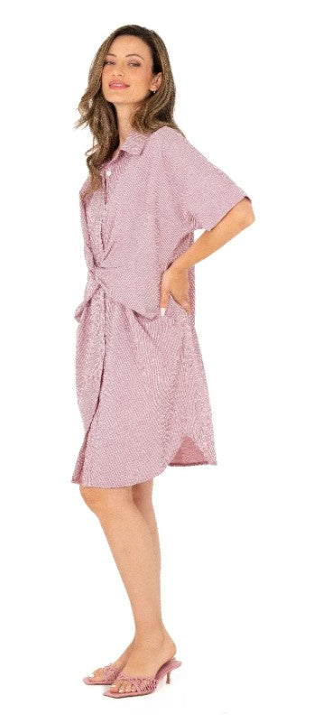 M MADE IN ITALY WOVEN DRESS IN ROSETTE SAILOR