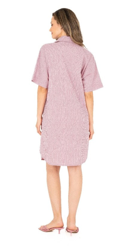 M MADE IN ITALY WOVEN DRESS IN ROSETTE SAILOR