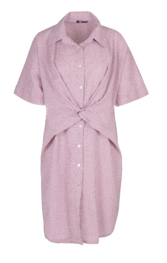 M MADE IN ITALY WOVEN DRESS IN ROSETTE SAILOR