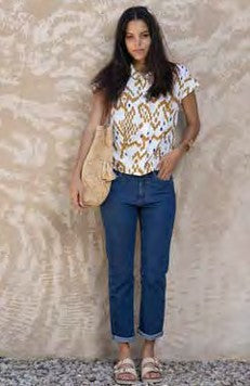 LOLA ESPELETA MAGDA BLOUSE IN IKAT