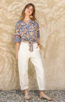 LOLA ESPELETA THELMA BLOUSE IN CRAFTY GOLD