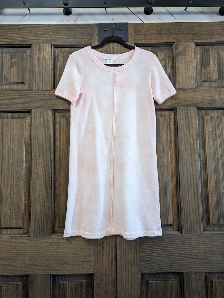 MODODOC PINK & WHITE TIE DYE DRESS