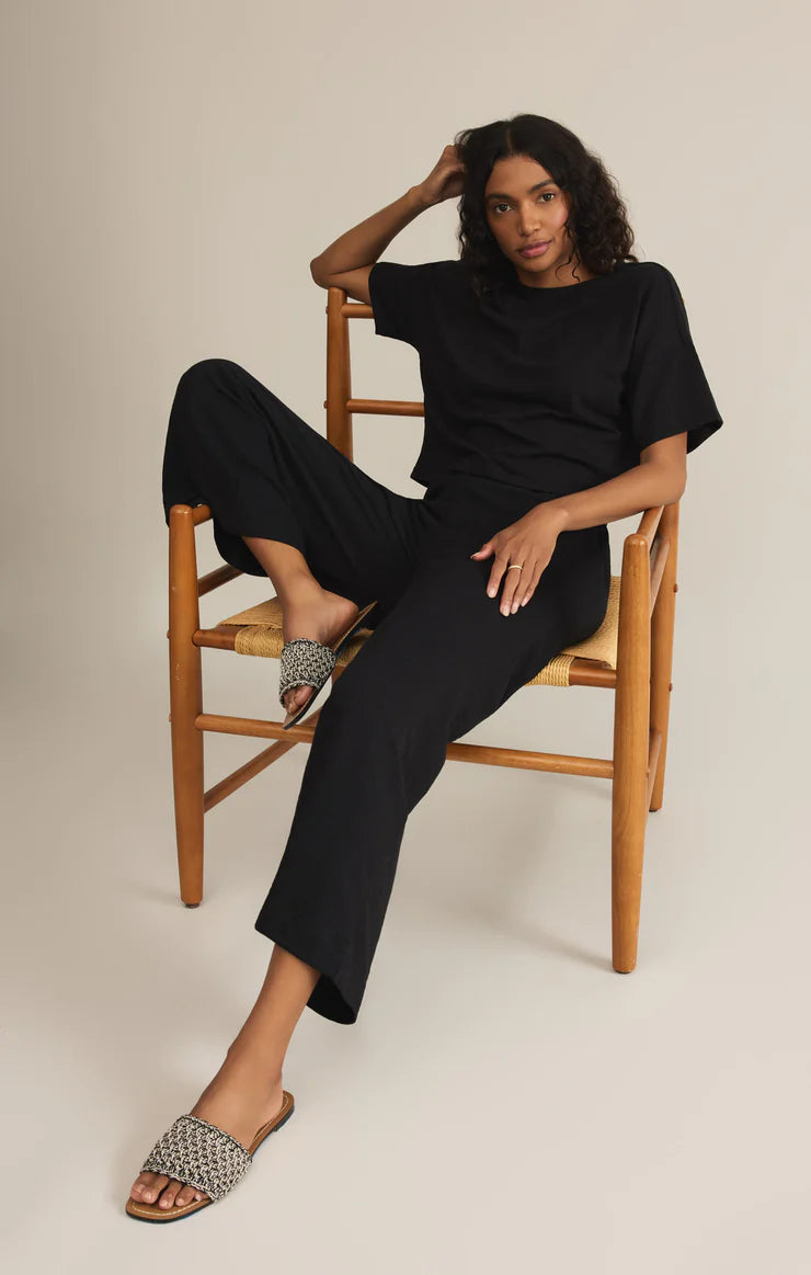 Z SUPPLY SCOUT TEXTURED SLUB PANT IN BLACK