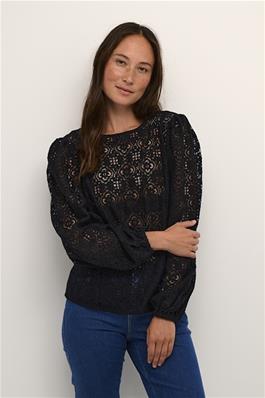 KAFFE DEEP BLACK THEODORA BLOUSE