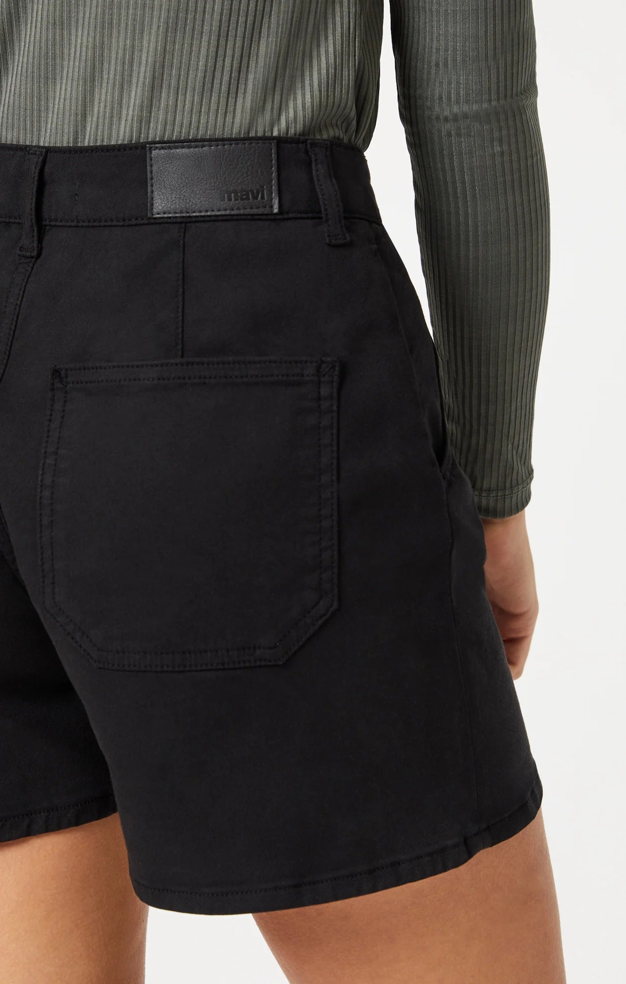 MAVI KYLIE BLACK UTILITY SHORTS