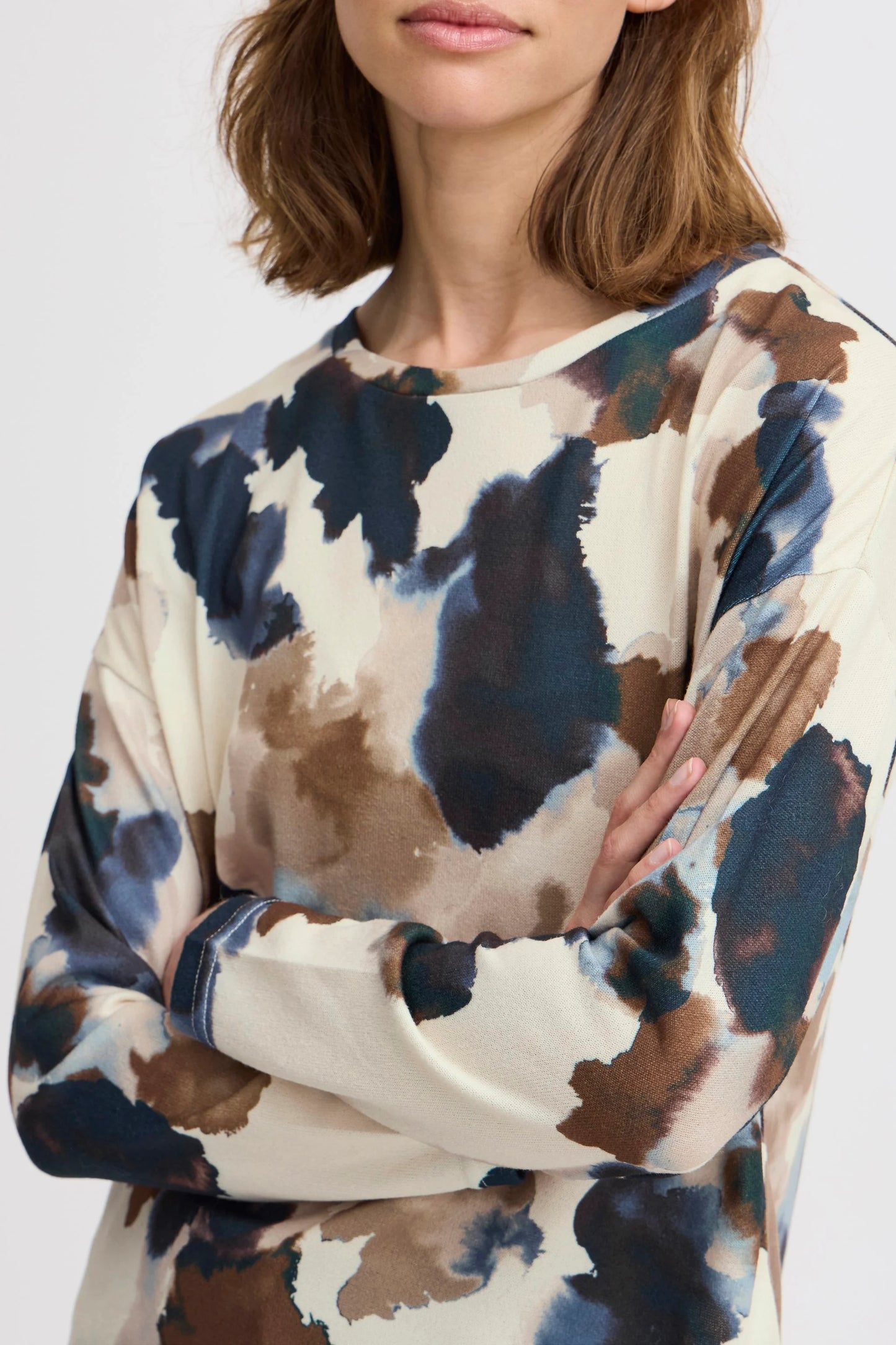 B.YOUNG BIRCH WATERCOLOUR MIX PIETA BLOUSE