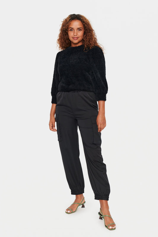 SAINT TROPEZ BLACK BIANCA TROUSERS